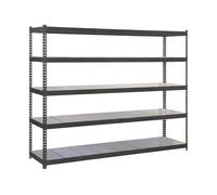 Simon Rack Étagère Charge Lourde, 5 Niveaux, 600 kg Capacité de Charge et Point de Flexion, 2000x1800x750 mm, Étagère Garage, Étagère Rangement, Anthracite/Galvanisé - SimonTaller