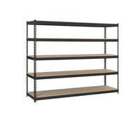 Simon Rack Étagères Charge Lourde 2000x2400x450 mm, 5 Niveaux en Bois, 400 kg par Niveau, Structure Acier, Anthracite/Bois - Simonforte
