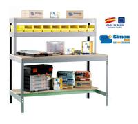 Simon Rack - Kit Etabli 1440x900x750mm - BT-1 900 GRIS FONCE/BOIS