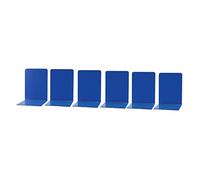 Simon Rack Lot de 6 Serre-Livres Robustes pour Bureau, Serre-Livre et Bouchon en métal, Blue
