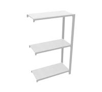 Simon Rack Officlick Bibliothèque de bureau auxiliaire, 1000 x 900 x 300 mm, 3 hauteurs, style industriel, métal, gris/blanc