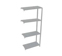 Simon Rack Officlick Bibliothèque de bureau auxiliaire, 1500 x 900 x 400 mm, 4 hauteurs, style industriel, métal, gris