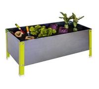 SimonRack Jardinieres Exterieures, Trous de Drainage, Capacité 100 L, 410x900x400 mm Vert/Galvanisé -Simon Garden