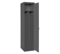Simon Rack Simonlocker Casiers vestiaires métalliques, 1 Porte, avec clé, Professionnel, Double Compartiment, 1 800 x 400 x 500 mm, Anthracite