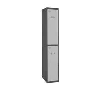 Simon Rack Simonlocker Casiers vestiaires métalliques, 2 Portes, avec clé, 1 800 x 300 x 500 mm, Anthracite/Gris