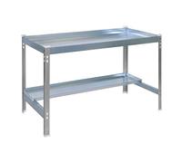 Simon Rack Table de Rempotage, 840x1200x600 mm, Métallique, Table de Plantation Plateau avec rebords, Gris/Galvanisé -Simon Garden