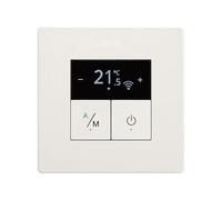 SIMON Simon 270 Kit Thermostat Mural Plat et Fin, Facile à Installer, avec Cadre, Couvercle, mécanisme et boîte de Surface Blanche