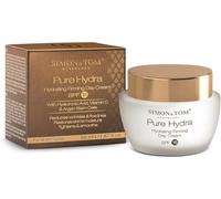 Simon&Tom Pure Hydra Crème Visage Jour, Hydratante et Raffermissante, Acide Hyaluronique, Cellules souches de Pomme et d'Argan, Anti-âge-SPF15, Sans paraben, 50ml