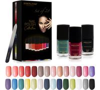 Simon&tom Set De 28 Vernis À Ongles, Cadeau Parfait Kit X 12ml, Finition Professionnelle, Séchage Rapide, Parfait Pour La Manucure Et La Pédicure À Domicile, Made In Italy