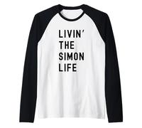 Simon vivant la vie de Simon Nom Amusant Manche Raglan