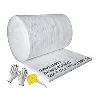 Simond Store Rouleau d'isolation en fibre de céramique, densité 8# 2300F, 2,5 x 61 x 7,6 m, couverture isolante ignifuge pour four à pizza, fonderie murale, lave-vaisselle