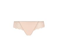 Simone Perele - Culotte Dentelle et Maille Douce & Opaque - Slip Femme Taille Mi-Haute - Caresse - Peau Rosée