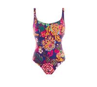 Simone Perele - Maillot de Bain 1 Pièce avec Armatures Cachées - Maillot de Bain Femme Confortable et Élégant - Idéal Grande Taille et Poitrine Généreuse - Imprimé Bloom