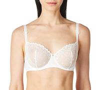 Simone Perele Soutien-Gorge Demi Cup Underwire Delice pour Femme, Semi-Coque à Armatures, Opaque, Blanc., 90C