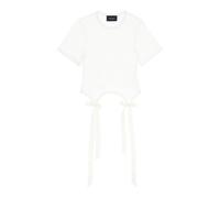 Simone Rocha - Bow Tail Easy T-Shirt - Femme - Tops - Blanc - Taille: 40 FR