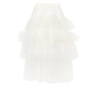 Simone Rocha - Jupe Midi en Tulle à Volants - Femme - Jupes - Blanc - Taille: 38 FR