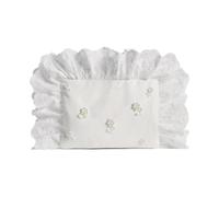 Simone Rocha - Pochette à volants ornée de perles - Femme - Sacs - Blanc - Taille: ONE Size