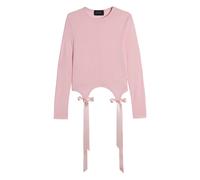 Simone Rocha - T-shirt à nœuds - Femme - Tops - Rose - Taille: 38 FR