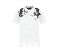 Simone Rocha - T-shirt Blanc en Coton avec Illustration de Lièvre - Femme - Tops - Blanc - Taille: 38 FR