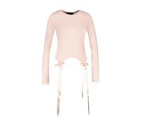 Simone Rocha - T-shirt Manches Longues Facile - Femme - Tops - Rose - Taille: 40 FR