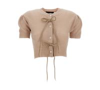 Simone Rocha - Tie-detail Cardigan - Femme - Pulls - Rose - Taille: 38 FR