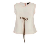 Simone Rocha - Top à découpes festonnées et bords effilochés - Femme - Tops - Rose - Taille: 34 FR