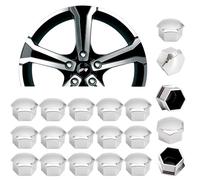 Simoni Racing Caches-Écrou de Roue - 17mm - Chrome - Set de 20+1 pièces