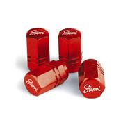 Simoni Racing Bouchons de Valve Hexagonal - Rouge - 4 pièces