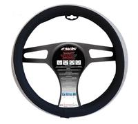 Simoni Racing Couvre-Volant Black & Diamonds - Eco-Cuir Noir - 37-39cm