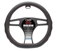 Simoni Racing Couvre-Volant Compe - Eco-Cuir Noir + Couture Rouge - 37-39cm