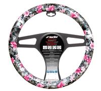 Simoni Racing Couvre-Volant Flower - Eco-Cuir Noir/Rose - 37-39cm