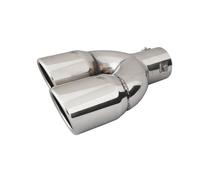 Simoni Racing Embout d'Échappement à gauche Rond Double/Oblique Inox - Ø70xL220mm - Montage ->58mm