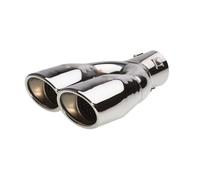 Simoni Racing Embout d'Échappement Ovale Double/Oblique Inox - 167x67xL220mm - Montage 37->57mm - à gauche