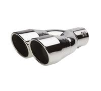 Simoni Racing Embout d'échappement rond double inox Ø90 x L242 mm Montage >62 mm