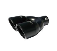 Simoni Racing Embout d'Échappement Rond Double Inox - Noir - Ø90xL240mm - Montage ->34-57mm