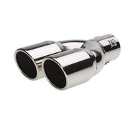 Simoni Racing Embout d'Échappement Rond Double/Oblique Inox - Ø76xL230mm - Montage ->58mm