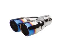 Simoni Racing Embout d'Échappement Rond Double/Oblique Inox/Titanium - Ø76xL230mm - Montage 37->58mm, Titane