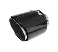 Simoni Racing Embout d'échappement Rond/Oblique Carboné-Brilliant+Inox - Ø102xL155mm - Montage 63mm