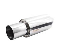 Simoni Racing ESR088 - Silencieux Sport Universel, Sortie Ronde Droite, Silencieux Droit pour Auto en Acier Inoxydable, Longueur 440 mm