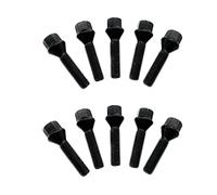 SIMONI RACING Kit 10 boulons Roues noires Clé 17 M12 x 1,5 Longueur 40 mm Tête conique