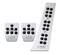Simoni Racing Kit pédales Special – aluminium brossé, antidérapant – boîte manuelle