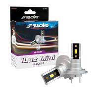 Simoni Racing MZ7 LED Conversion iLuz Mini, kit de 2 Ampoules LED avec raccord H7 - H18 de Petites Dimensions pour Auto et Moto lumière Blanche 6500°K, Noire