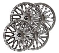 Simoni Racing ORD/14 Lot de 4 enjoliveurs Orden 14 Pouces, Cache-Roue Universel Gris argenté