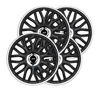 Simoni Racing ORD/16S Lot de 4 enjoliveurs universels Orden S de 16" Pouces, Cache-Roue de Voiture Noir