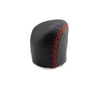 Simoni Racing Pommeau de Vitesse Special - Cuir Noir + Couture Rouge (pour bague de marche arrière)