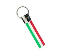 Simoni Racing SRK24 Porte-Clés Tricolore Italie - Porte-Clés Universel en Simili-Cuir, Résistant et Compact avec Fermeture par Anneau
