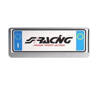 Simoni Racing PTX/AG Support de Plaque d’Immatriculation Universel Avant, Cadre pour Plaque Auto Standard EU - Plaque de Support pour Plaques d’Immatriculation, Gris