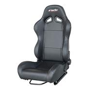 Simoni Racing Siège Baquet Tazio - Eco-Cuir Noir - Réglable des Deux Côtés - in lissières