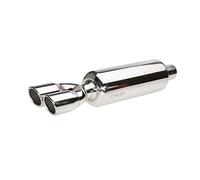 Simoni Racing Spa ESR661 Silencieux d'Échappement Arrondi Double Express, Inox