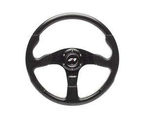 Simoni Racing Spa MATCH Volant Sport Match Trois Rayons Universel, Noir | PU Noir
